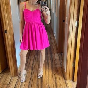 GB Gianni Bini fuchsia pink cocktail semi formal dress